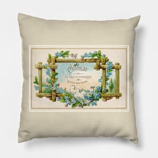 Vintage French Chocolate Ad Pillow