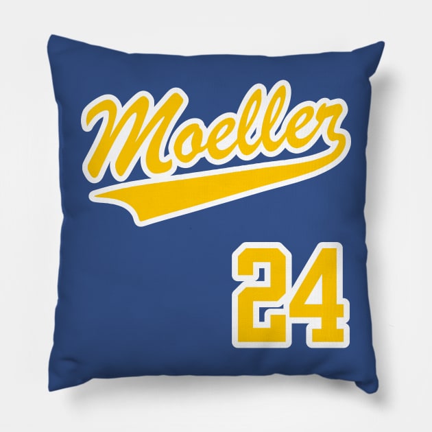 Ken Griffey Jr MOELLER Away Jersey (Front & Back Print) Pillow by darklordpug