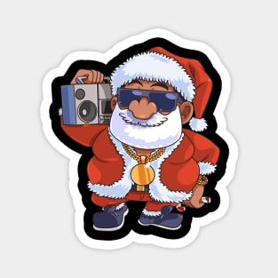 Black Santa Claus Gangster Christmas African American Magnet