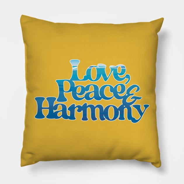 Love, Peace & Harmony (var3) Pillow by toz-art