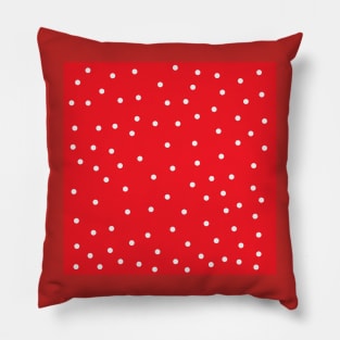 red and white polka dot pop art Pillow