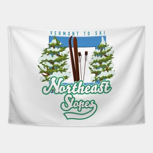 Northeast Slopes Vermont Ski logo Tapestry