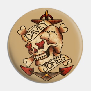 OldSalt American Traditional Davey Jones Nautical Skull Pin