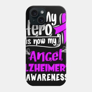 MY ANGEL ALZHEIMER AWARENESS MENS WOMENS GIFT MOM DAD ALZ Gift Phone Case