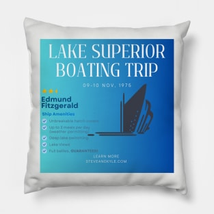 Lake Superior Boating Trip Pillow