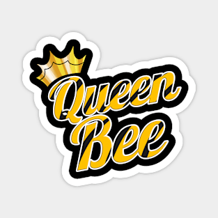 Queen Bee in striped Letters, Moms Queen Bee Magnet