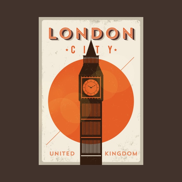 London Vintage Poster by kursatunsal