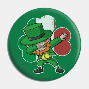 Irish Italian Dabbing Leprechaun St Patricks Day Pin