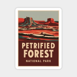 Petrified Forest National Park Travel Poster Retro Magnet