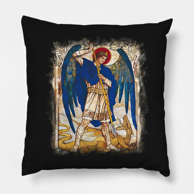 St MIchael the Archangel Angel Saint Pillow by hispanicworld