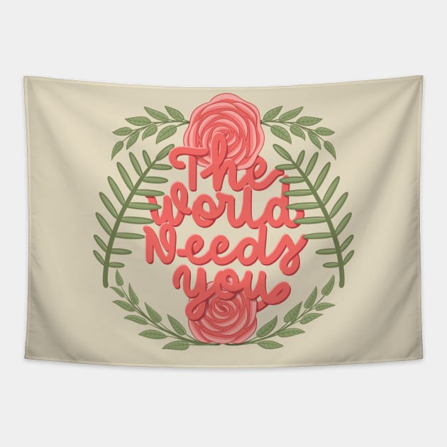 The world needs U Tapestry by Karyavna