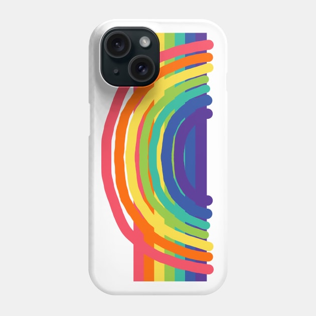 Rainbows Arc and Stripes Phone Case by ellenhenryart