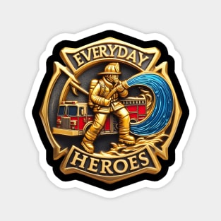 The Heroic Fireman Magnet