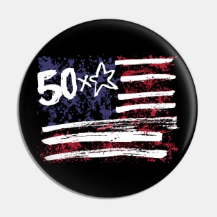 Trash USA Flag Pin