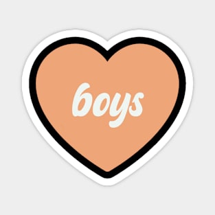 I Love Orange Boys Magnet