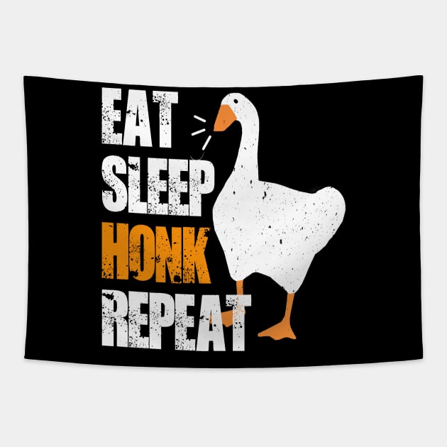 Goose Game Honk Repeat Tapestry by BethTheKilljoy