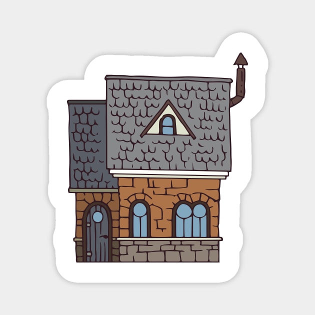 Brown Brick House Magnet by deepfuze