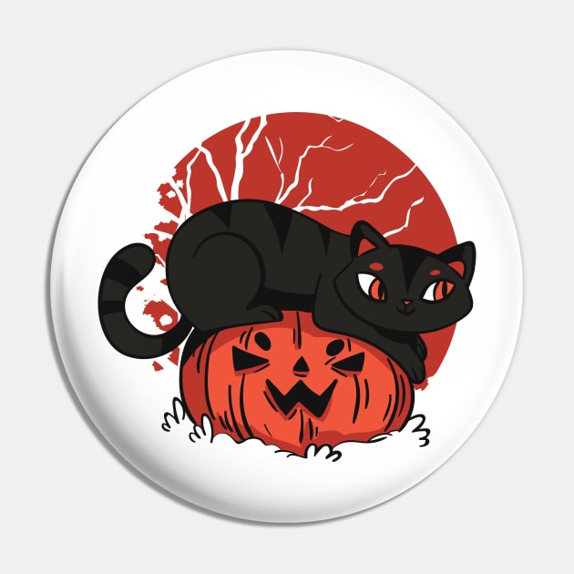 Pumpkin Cat Pin by LR_Collections