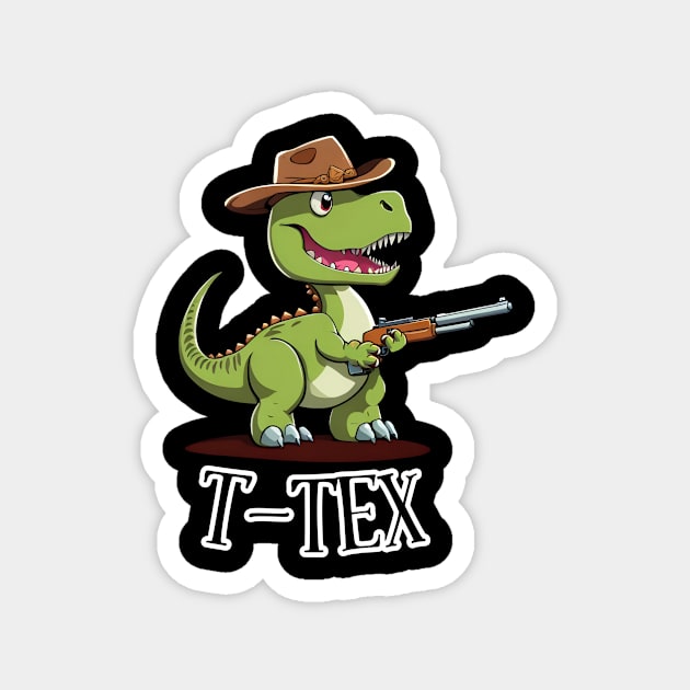 T-Rex Dinosaur Pun Magnet by MordaxFurittus
