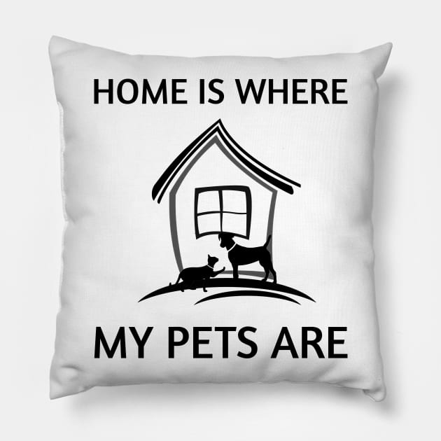 Home Is Where My Pets Are Pillow by Korry