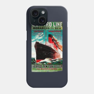 Poster Retro Ship Vintage Cruise Vessel Phone Case