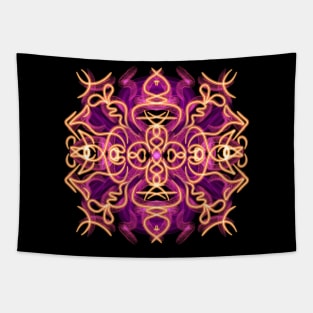 Lilac neon art Tapestry