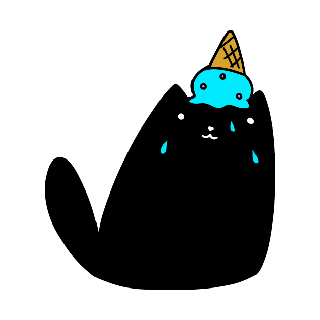 Icecream Black Cat by saradaboru