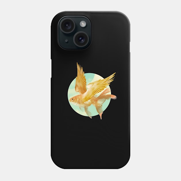 Flying Goldfish #2 Phone Case by Vin Zzep