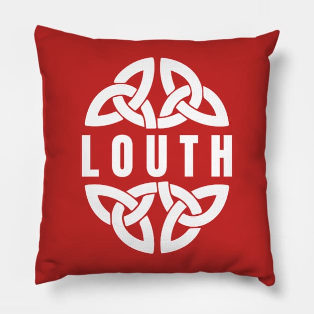 County Louth in Celtic Knot, Ireland Pillow by TrueCelt