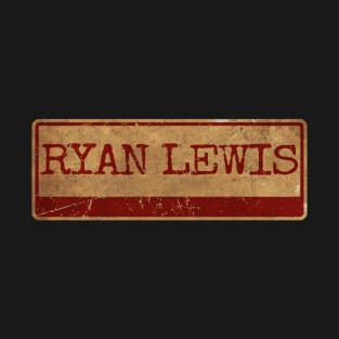 Aliska text red gold retro Ryan Lewis T-Shirt