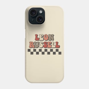 Leon Russell Checkered Retro Groovy Style Phone Case