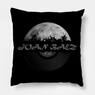 joan baez moon vinyl Pillow