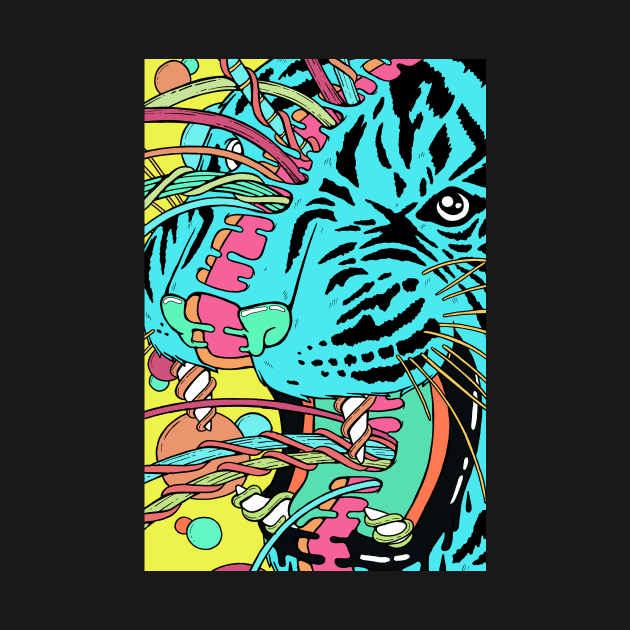 Psychedelic Tiger by Woah_Jonny