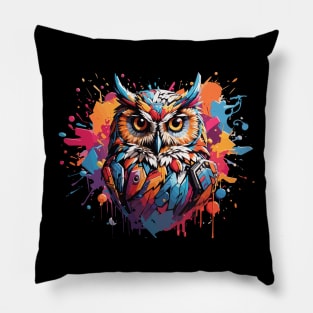 colorful owl Pillow