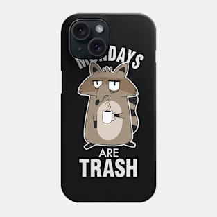 Monday coffee raccoon Phone Case