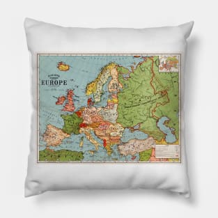 Map of Europe Pillow