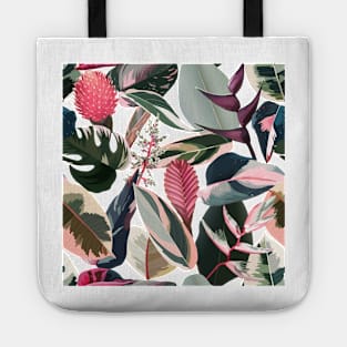 Chic and Modern Tropical Floral and Foliage Tote