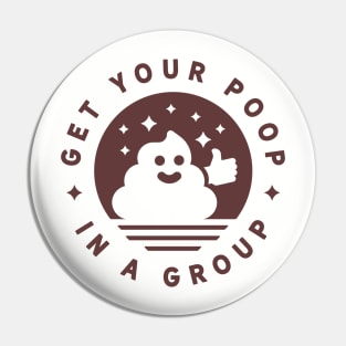 Get Your Poop In A Group Pin