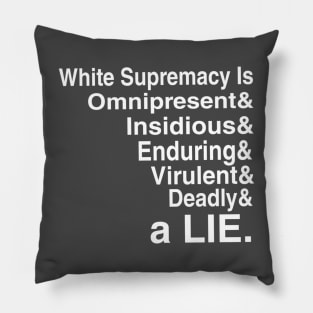 White Supremacy Is Omnipresent - White - Double-sided Pillow