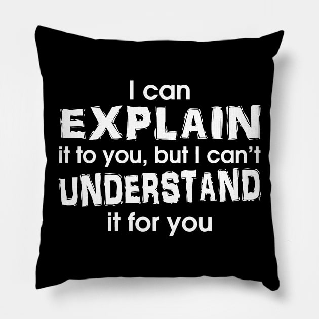 I Can Explain It To You, But I Can't Understand It For You Pillow by Cutepitas