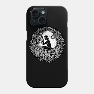 Beautiful girl sleeps sweetly in a flower blossom. Phone Case