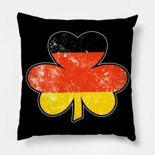 German Flag Shamrock German and Irish Heritage Pillow