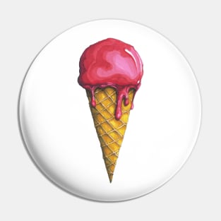 Strawberry Ice-cream Cone Pin