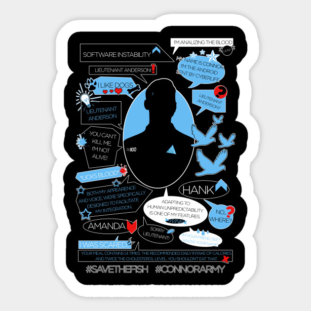 Connor Quotes Detroit Become Human Sticker Teepublic