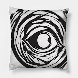 Abstract Monochrome Vortex Design No. 544 Pillow