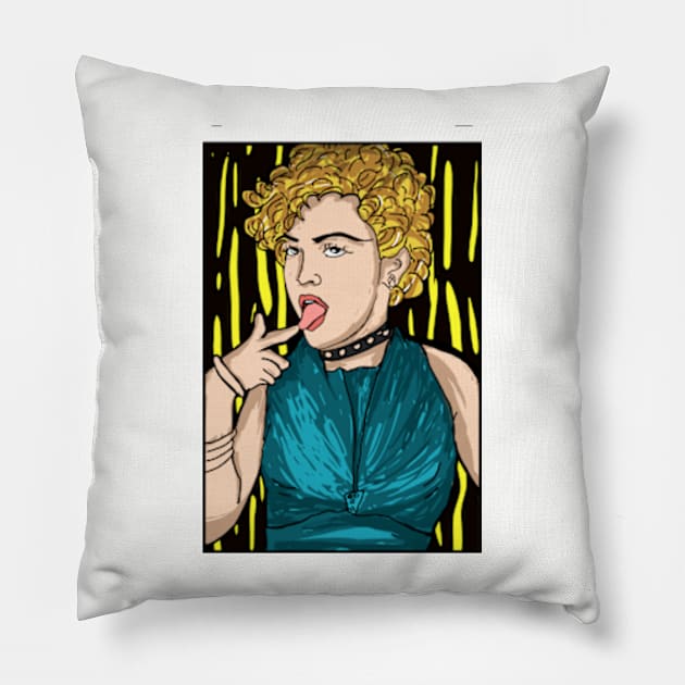 Madonna Pop Art 90s Pillow by DeathAnarchy