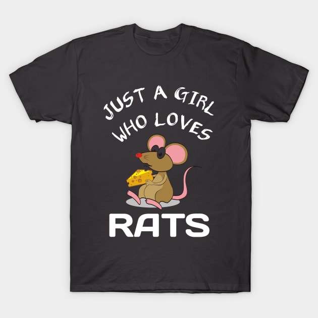 Just A Girl Who Loves Rats Owner Lover Gift T-Shirt Just A Girl Who Loves Rats Owner Lover Gift T-Shirt