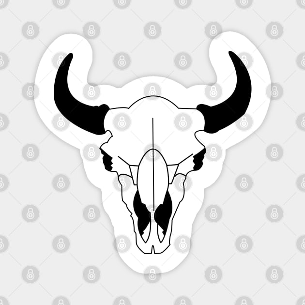 Montana Bison Skull Magnet by somekindofguru