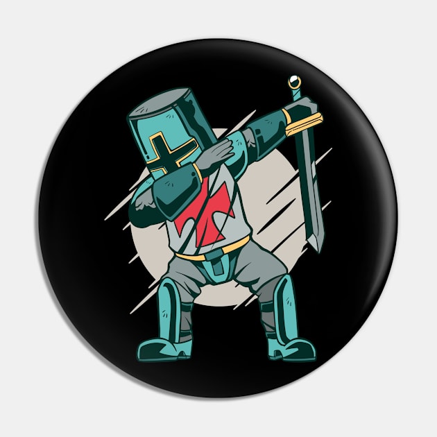 Funny English Knight Dabbing Pin by BamBam