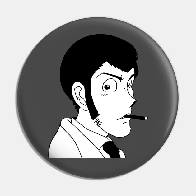 Lupin III Stylized Pin by SeikoArtStore